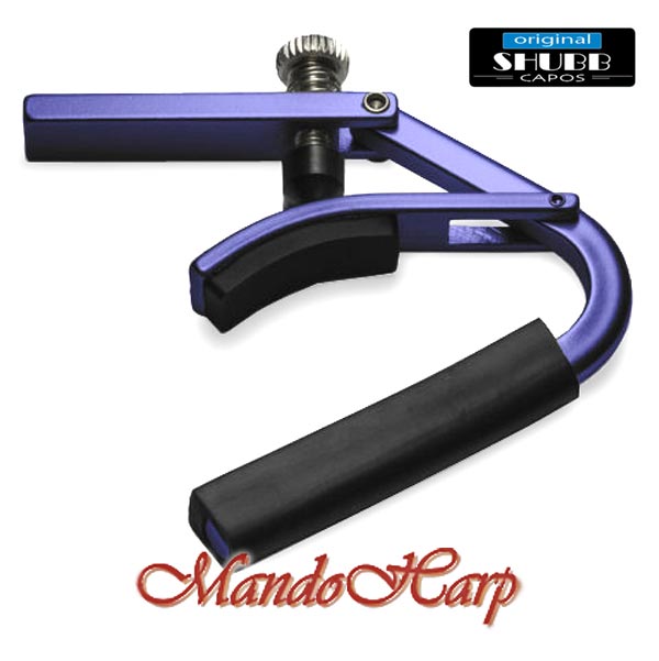 MandoHarp - Shubb Lite Capo - L1 for Steel String Guitar - Blue