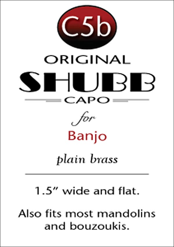 MandoHarp - Shubb Original Capo - C5b for Banjo, Mandolin, Bouzouki - Brass