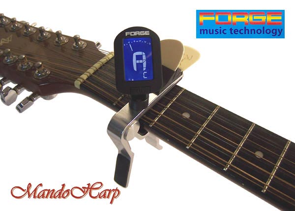 MandoHarp - Forge AE7D/SL-A Multifunction Capo/Chromatic/Guitar Tuner/Pickholder