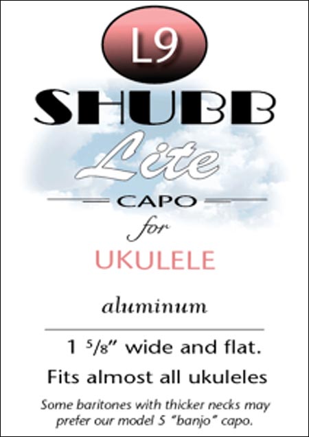 MandoHarp - Shubb Lite Capo - L9 for Ukulele - Aluminium