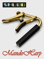 MandoHarp - Shubb Capo Royale - C2g for Nylon String Guitar - Gold PVD Finish