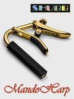 MandoHarp - Shubb Capo Royale - C2g for Nylon String Guitar - Gold PVD Finish