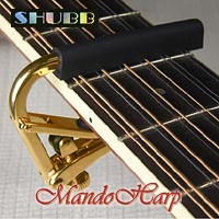 MandoHarp - Shubb Capo Royale - C3g for 12-String Guitar - Gold PVD Finish