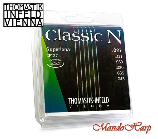 MandoHarp - Thomastik-Infeld CF127 Superlona Classic N Guitar Strings - Light 0.027-0.045