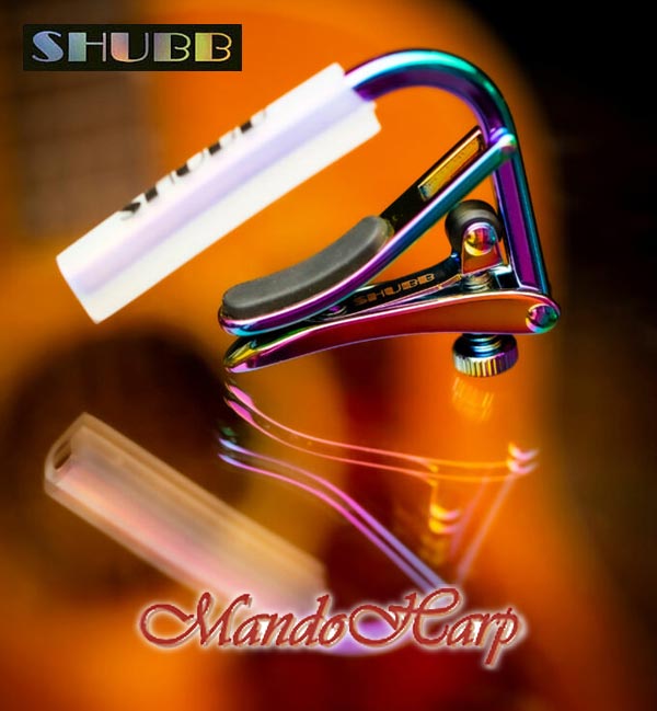 MandoHarp - Shubb Capo Royale Paua Pearl - C1p for Steel String Guitar - High-Tech Iridescent Finish