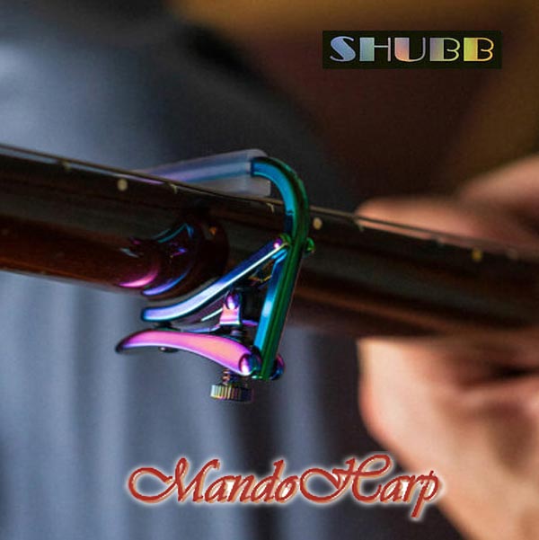 MandoHarp - Shubb Capo Royale Paua Pearl - C1p for Steel String Guitar - High-Tech Iridescent Finish