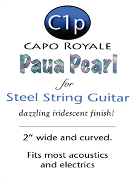 MandoHarp - Shubb Capo Royale Paua Pearl - C1p for Steel String Guitar - High-Tech Iridescent Finish