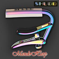MandoHarp - Shubb Capo Royale Paua Pearl - C1p for Steel String Guitar - High-Tech Iridescent Finish