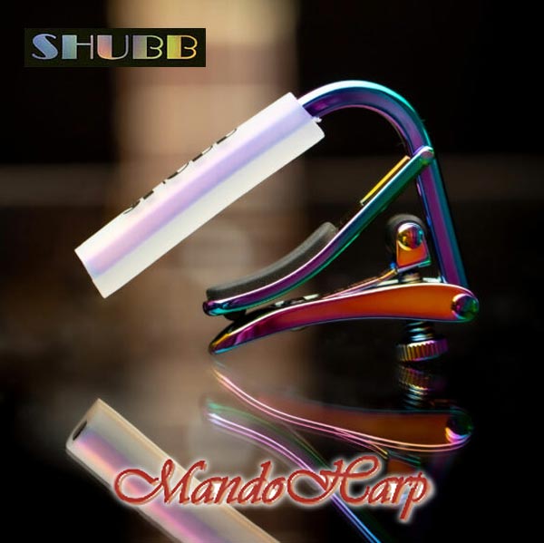 MandoHarp - Shubb Capo Royale Paua Pearl - C2p for Nylon String Guitar - High-Tech Iridescent Finish