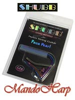 MandoHarp - Shubb Capo Royale Paua Pearl - C2p for Nylon String Guitar - High-Tech Iridescent Finish