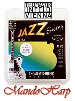 MandoHarp - Thomastik-Infeld JS112 Jazz Swing Electric Guitar Strings - Medium Light 0.012-0.050