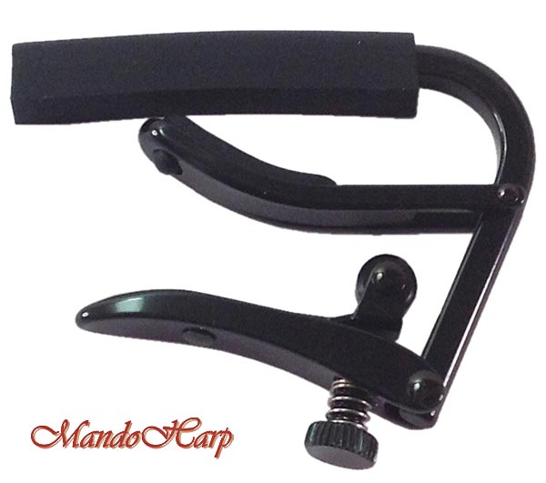 MandoHarp - Shubb Capo Noir - C3k for 12-String Guitar - Black Chrome