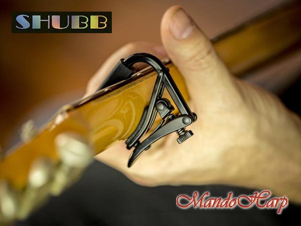 MandoHarp - Shubb Capo Noir - C3k for 12-String Guitar - Black Chrome