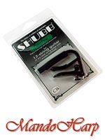 MandoHarp - Shubb Capo Noir - C3k for 12-String Guitar - Black Chrome