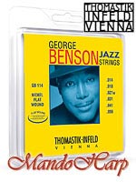 MandoHarp - Thomastik-Infeld GB114 George Benson Jazz Guitar Strings - Flat Wound, Heavy 0.014-0.055		  