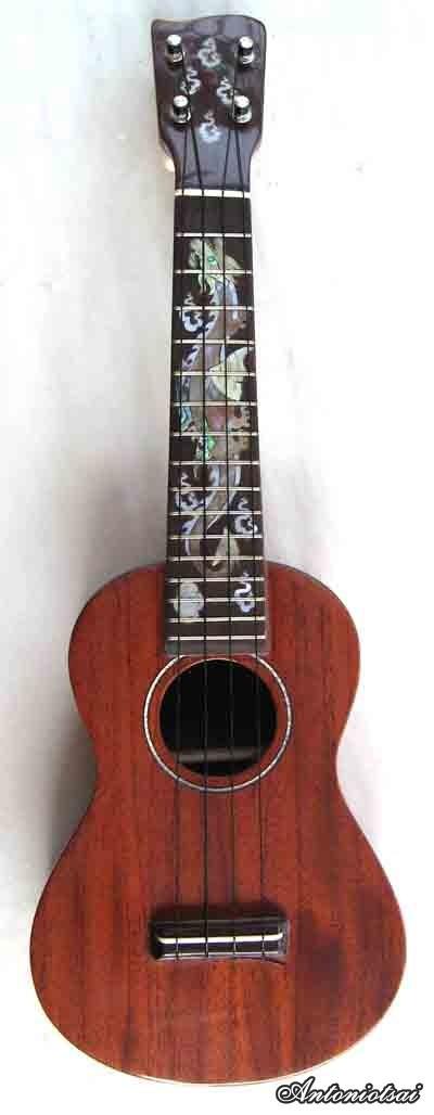 MandoHarp - "Smokin Dragon" Solid-Koa Soprano Ukulele