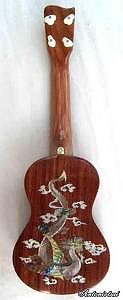 MandoHarp - "Smokin Dragon" Solid-Koa Soprano Ukulele